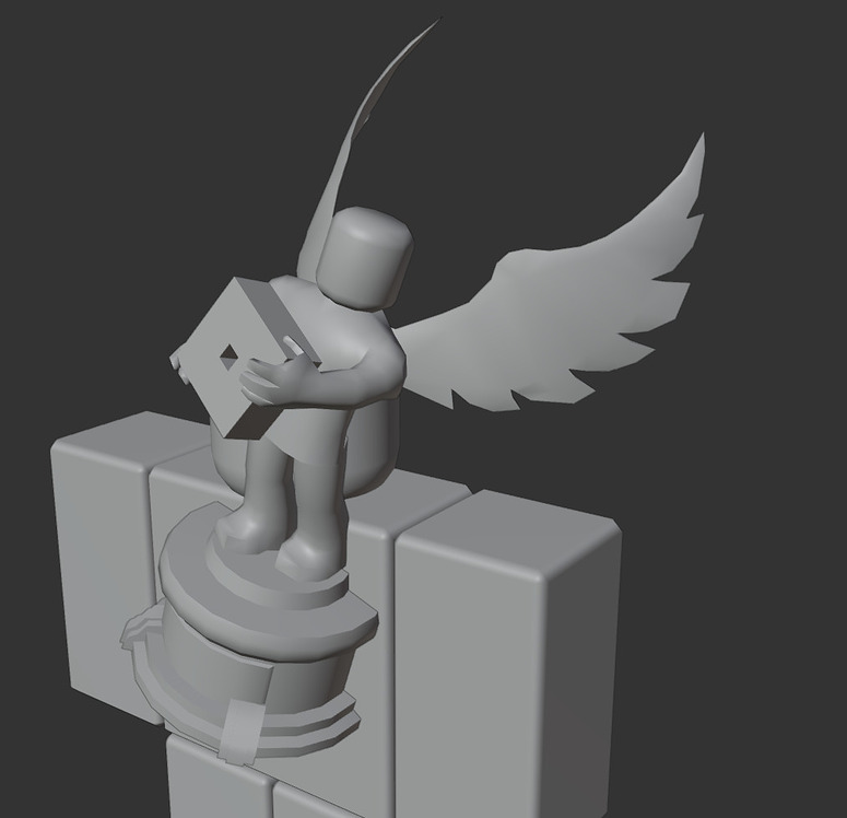 8th Bloxy Award statue uses flat shading throughout Catalog Asset