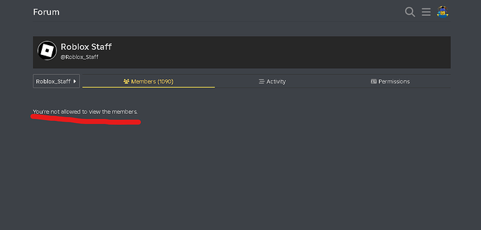 not allowed to view roblox staff members
