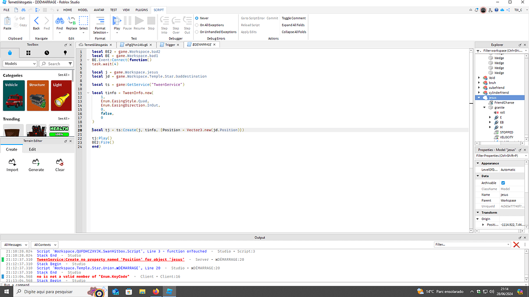 TweenService issue - Scripting Support - Developer Forum | Roblox