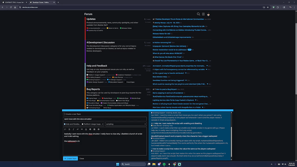 Cant move with the xbox emulator - Platform Usage Support - Developer ...