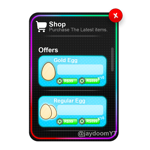 Shop frame Rainbow - gui