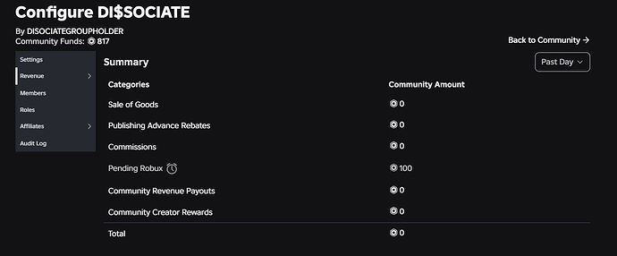 Pending Robux Isnt Coming Into My Group Community Funds Sales Of 2 690x286 