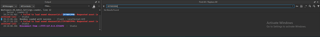 Failed to load sound rbxassetid://xxxx: Requested asset is archived ...