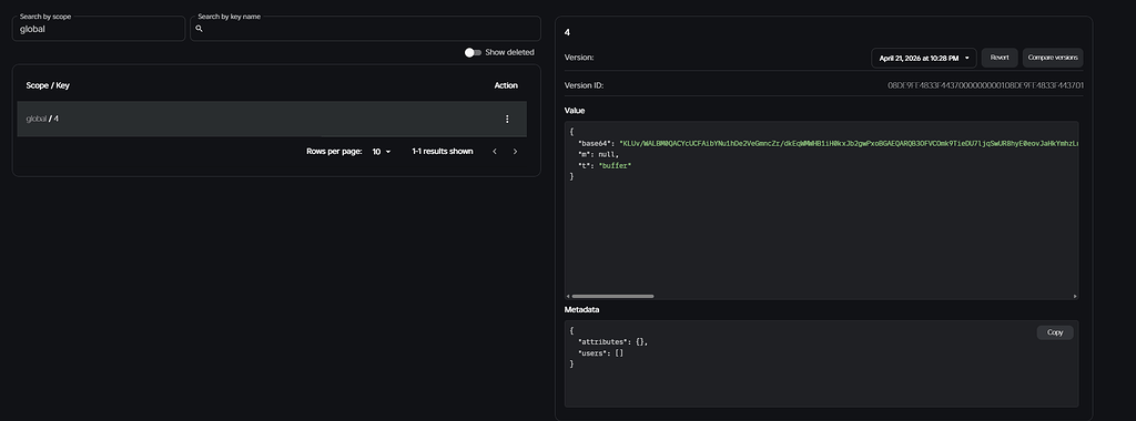 Are buffers stored in datastores as JSON or as pure data or what ...