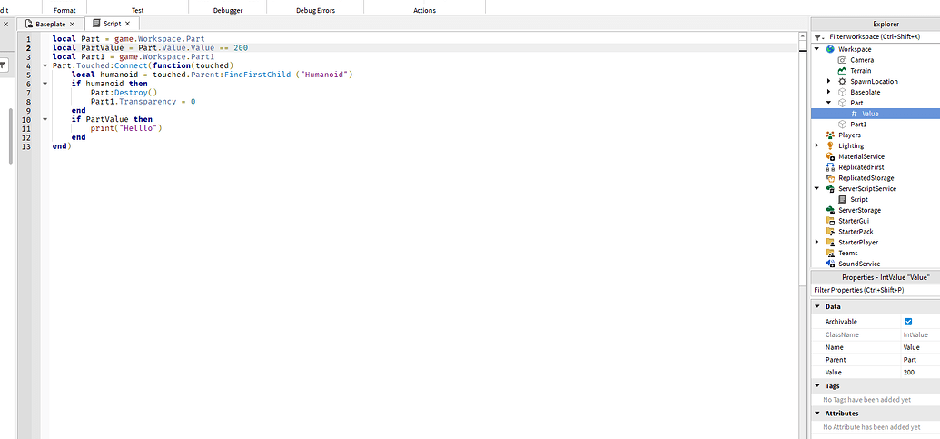 When running the script why isnt it printing hello? - Scripting Support ...