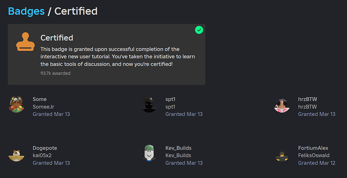 Certified no longer obtainable since the 13th.