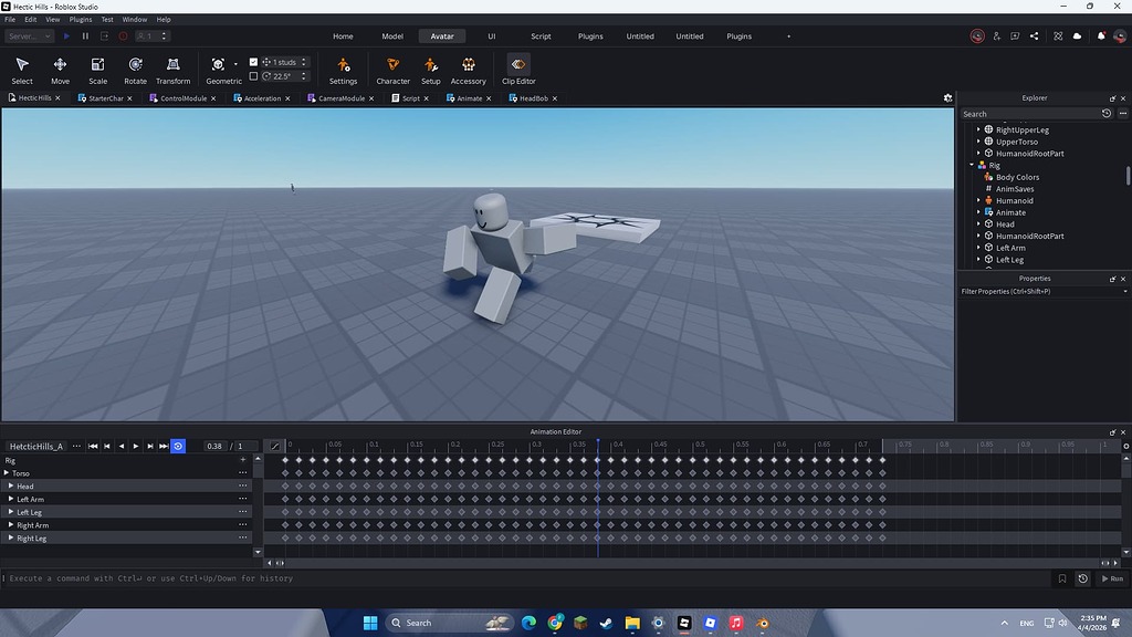 [Torso + Head Not Animated] R6 Custom Walk Animation - Platform Usage ...