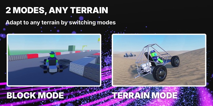 2 MODES, ANY TERRAIN. Adapt to any terrain by switching modes