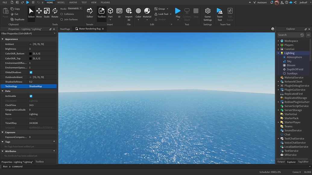 Water has low render distance in studio - Engine Bugs - Developer Forum ...