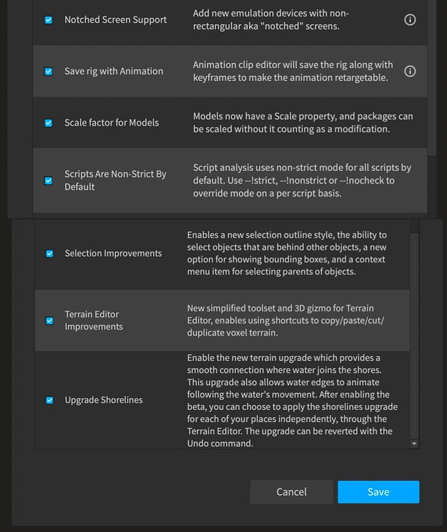 New wind features missing - Platform Usage Support - Developer Forum ...