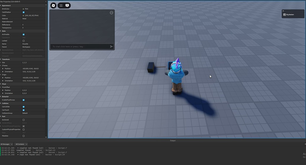 Simple Train Coupler Debugging Help - Scripting Support - Developer ...