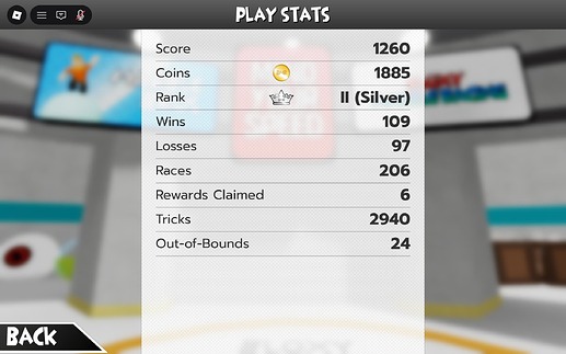 Play Stats menu