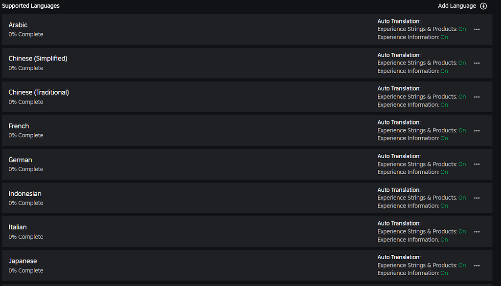 Automatic translation is blocked at 0% - Other Bugs - Developer Forum ...