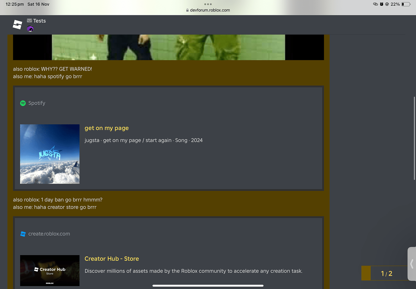 Notes feature in Devforum - Forum Features - Developer Forum | Roblox