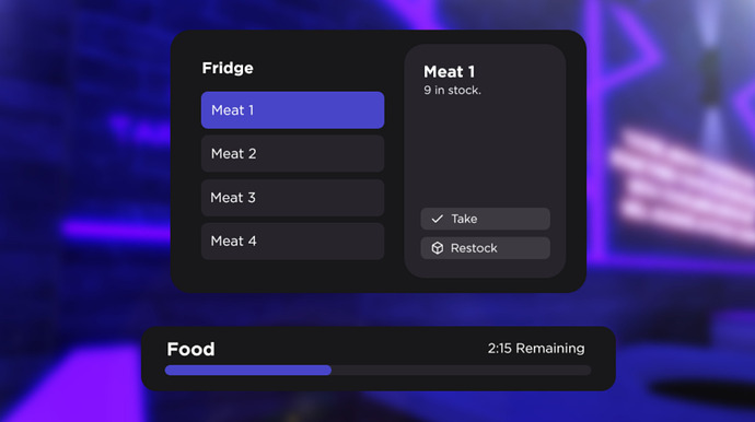 progress bar and fridge