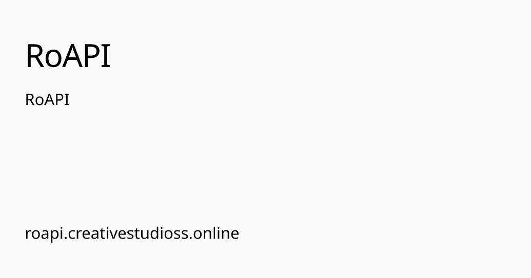 Roobi Api RoAPI | Using roblox api is now easier! - Creations Feedback ...