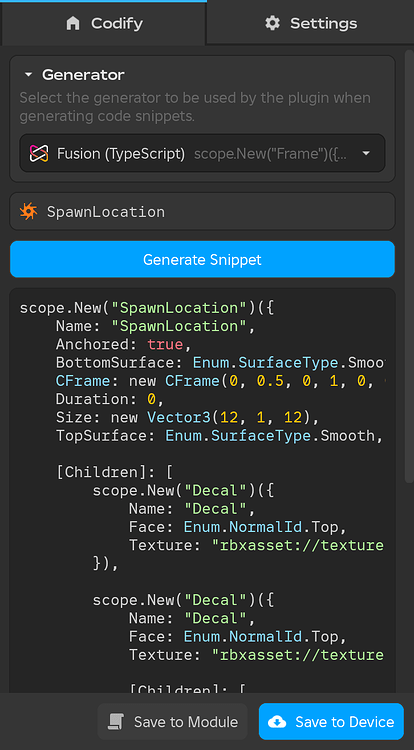 Codify - Convert anything to Luau, TypeScript, Vide, Fusion, React ...