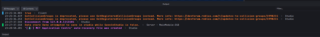 GetCollisionGroups Warning - Platform Usage Support - Developer Forum ...