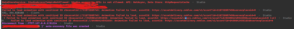 Animations Wont Load Platform Usage Support Developer Forum Roblox