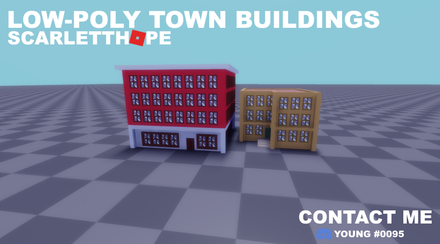 Low-Poly Town Buildings