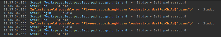 Sell script error - Scripting Support - Developer Forum | Roblox