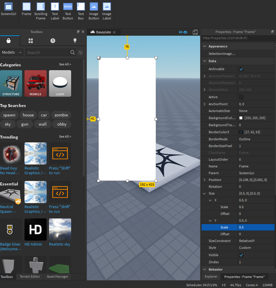 Rooling Gui Scaling a gui on all platforms - Art Design Support - Developer Forum ...