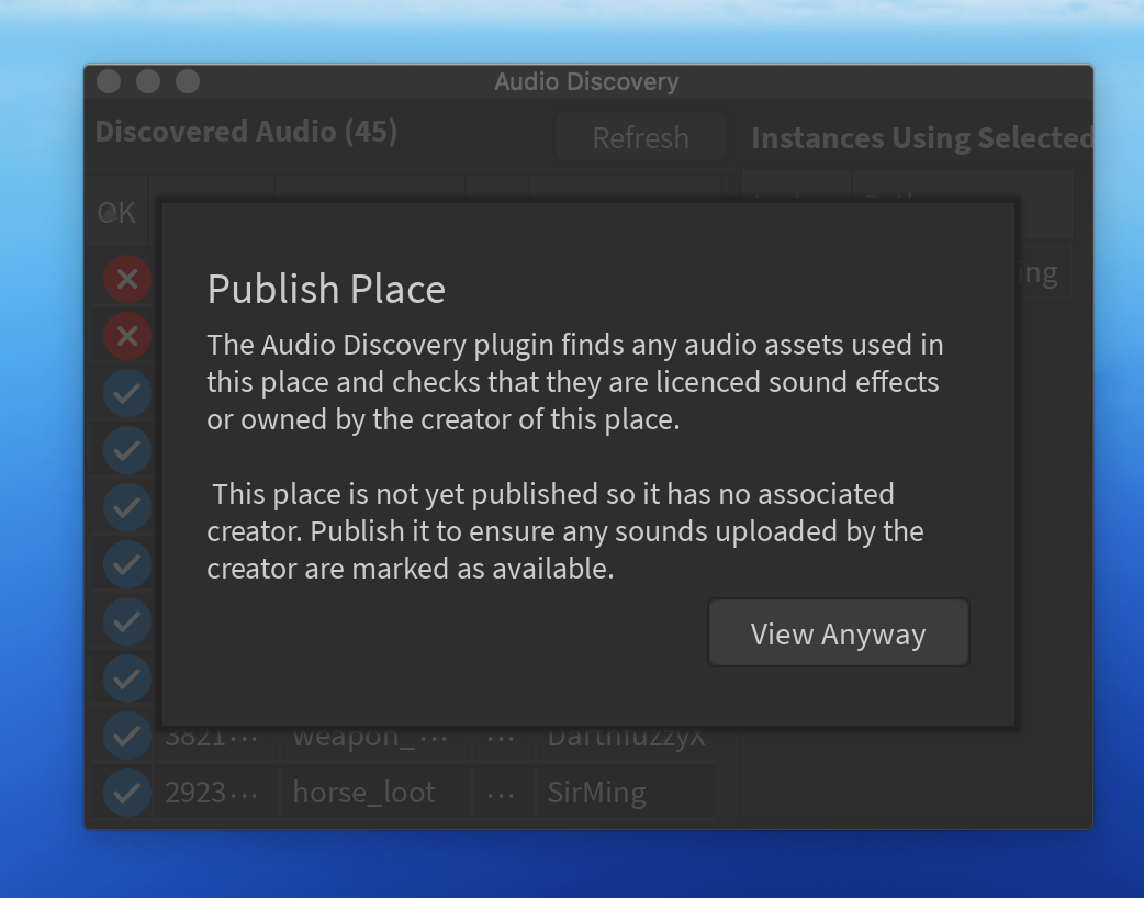 Cannot close audio discovery plugin UI - Studio Bugs - Developer Forum ...