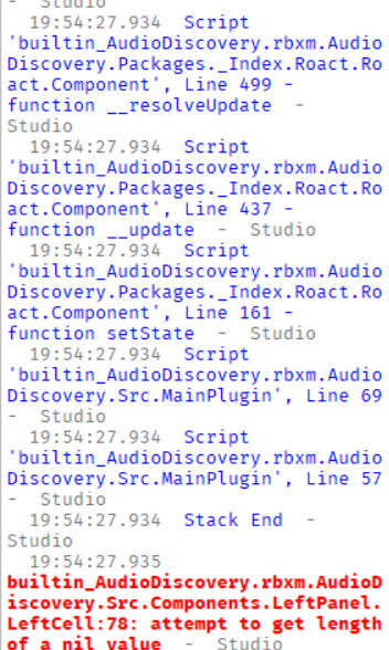 Cannot close audio discovery plugin UI - Studio Bugs - Developer Forum ...