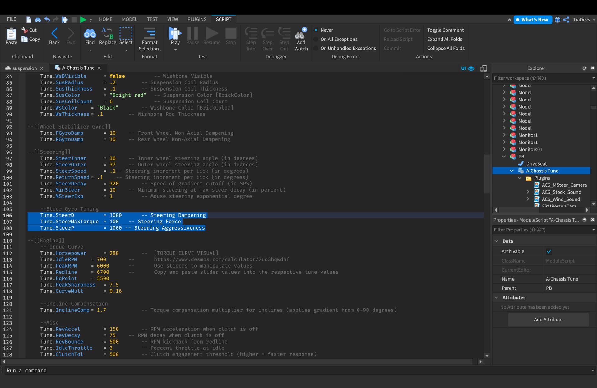 A-chassis Problems - Scripting Support - Developer Forum | Roblox
