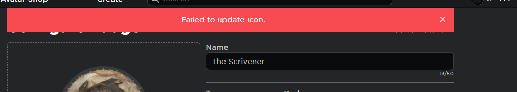 Unable To Configure Badges Website Bugs Developer Forum Roblox 