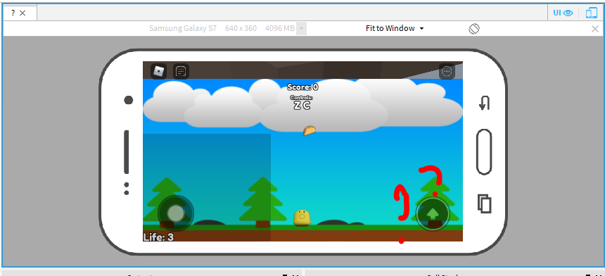 How to make the emulator button apear at the top of gui - Scripting ...