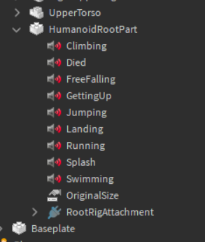 Default sounds wont show up in my character - Scripting Support ...