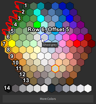 Roblox Color Codes: In Other Words Brick Colors 