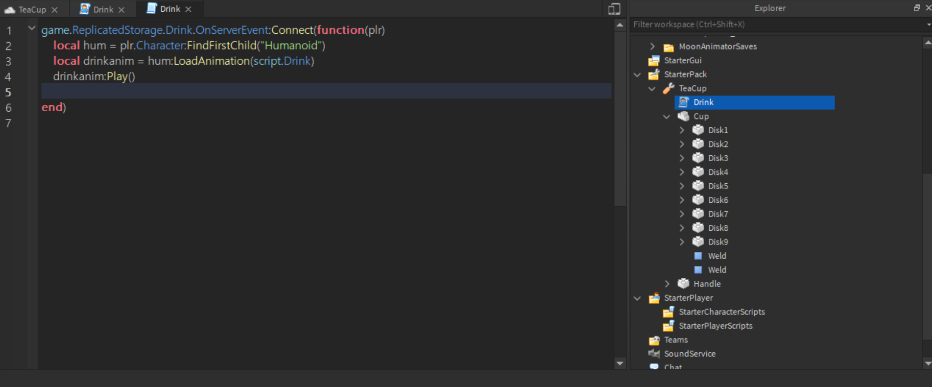 How would I go about making it look like someone drank a liquid ...