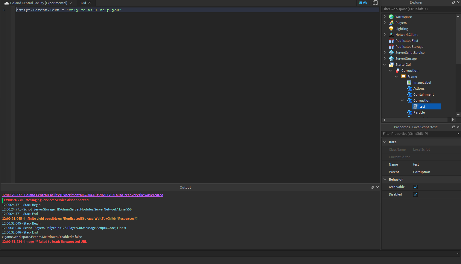Changing the text for client? - Scripting Support - Developer Forum ...