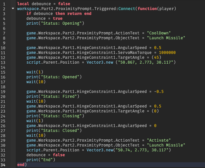 Button won't go back to original position and goes to the origin ...