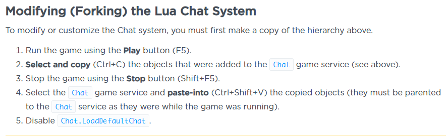 Lua Chat System gives the illusion that forking is required ...