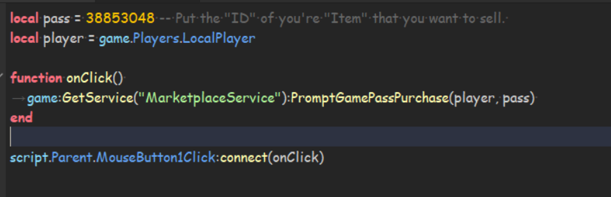 Need Help On Gamepass Button - Scripting Support - Developer Forum | Roblox