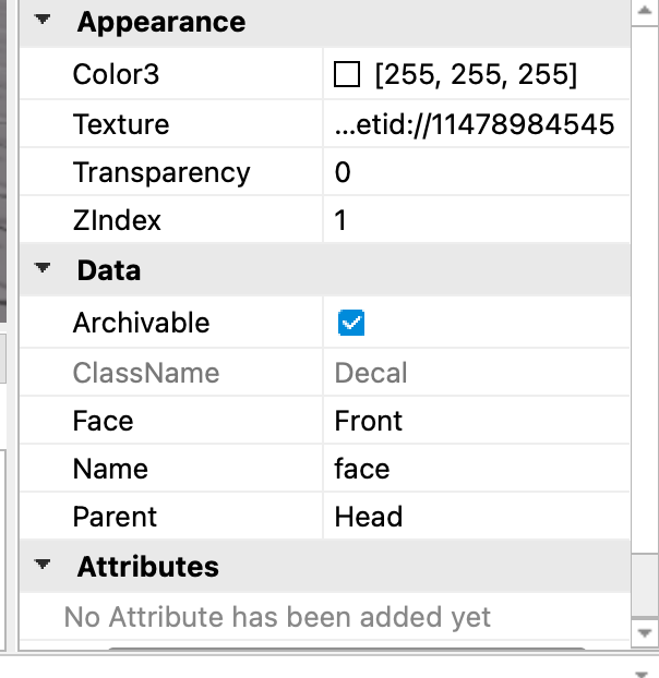 Face decal not appearing on custom Humanoid, + body colour issues