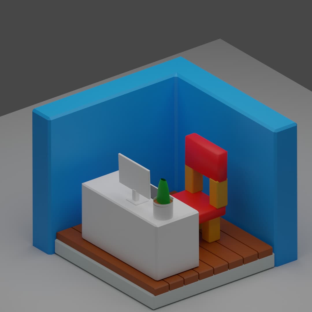 A 3D Isometric Office (Blender)