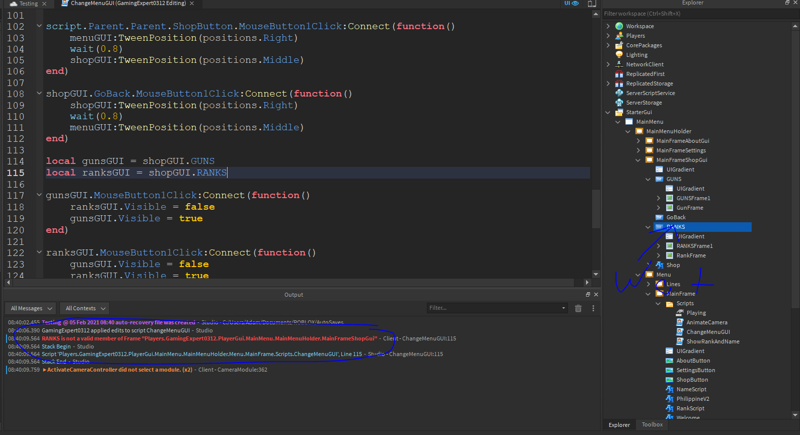 Object doesn't exist when it does - Scripting Support - Developer Forum ...
