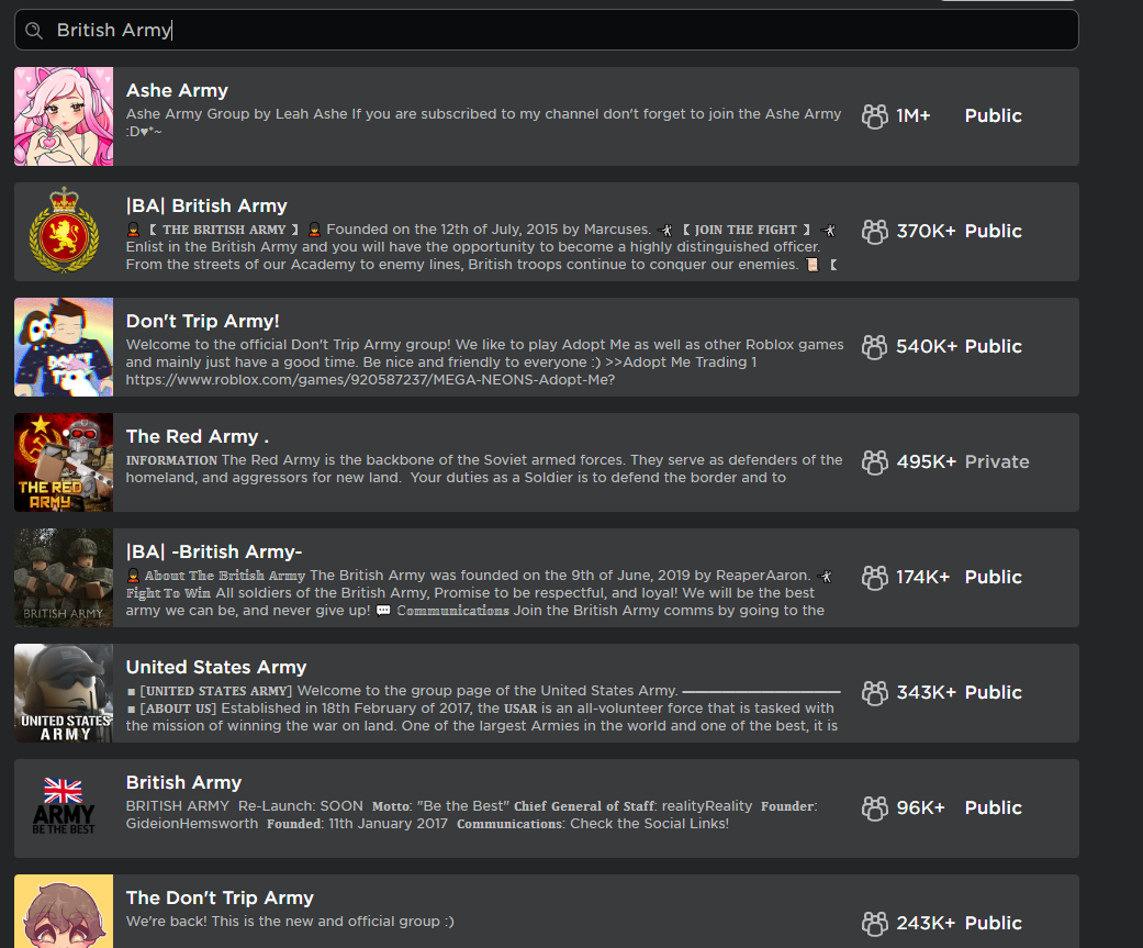 Awesome Group Names For Roblox