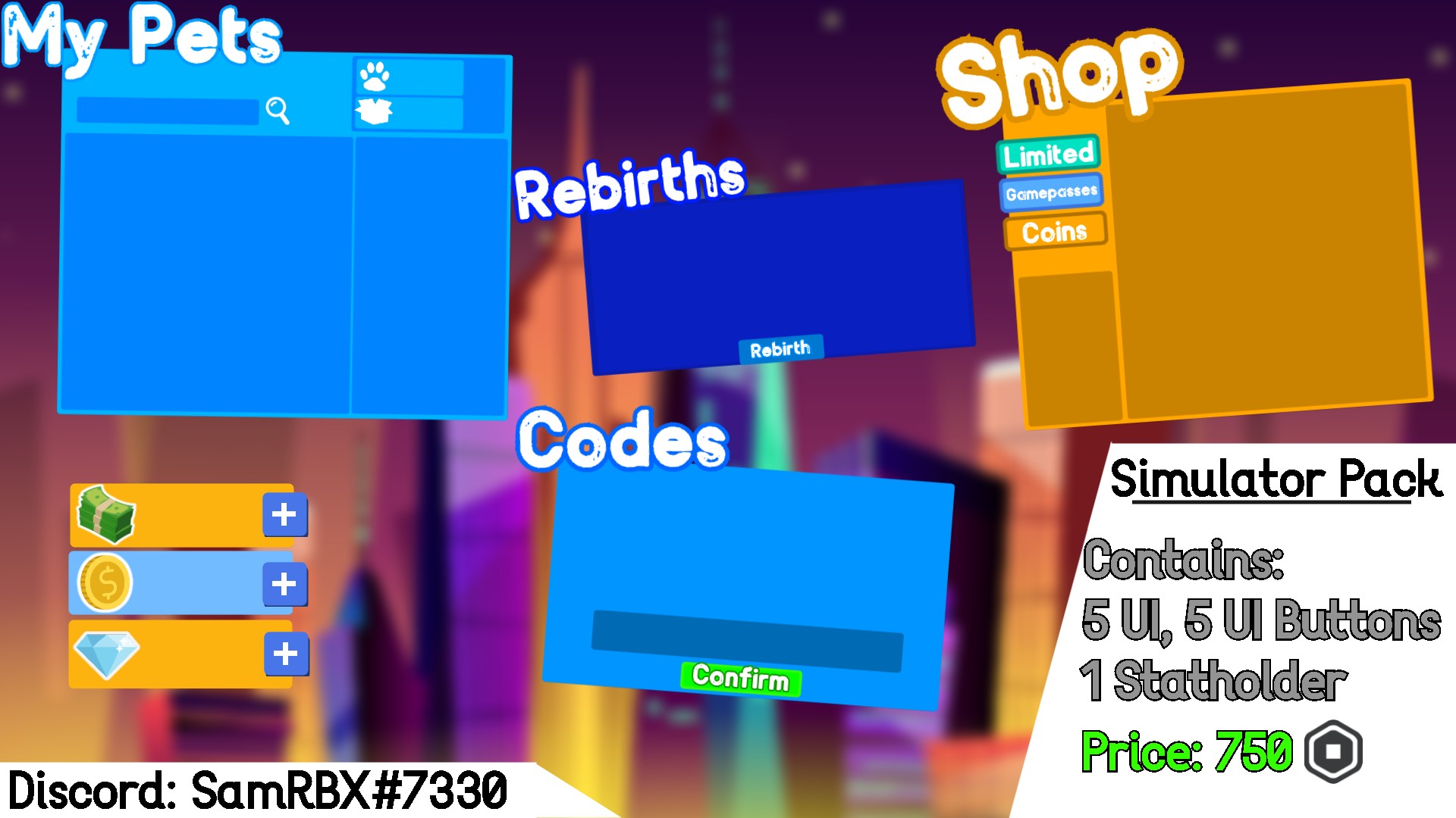 [PORTFOLIO] UI Designer, Builder, Modeler | SamRBX - Portfolios ...