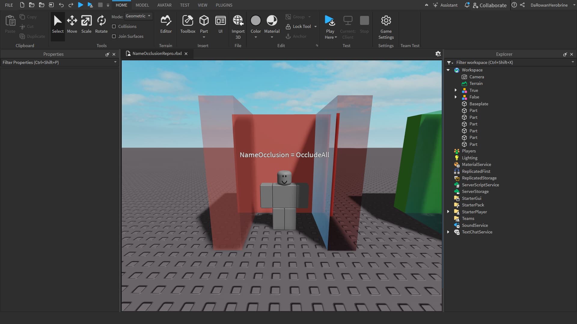 Humanoid NameOcclusion Not Respected by Studio/Client - Engine Bugs ...
