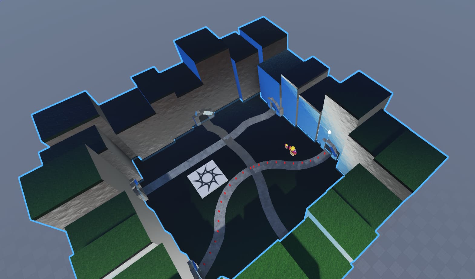 Weird blue shading when i zoom out - Building Support - Developer Forum ...