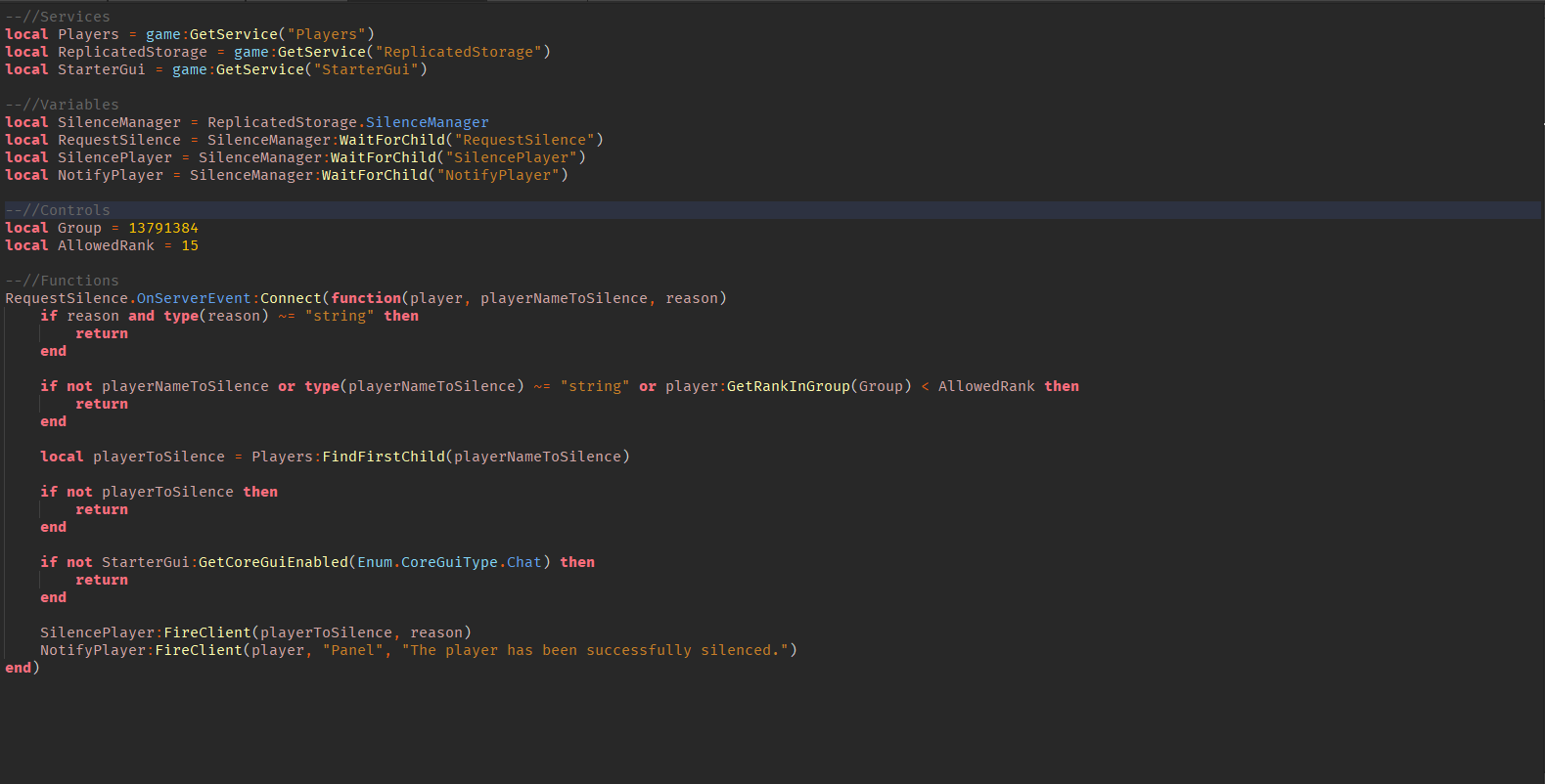 Silencing Muting An Player Page 2 Scripting Support Developer 