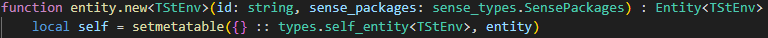 Entity.new<TStEnv>() Entrypoint