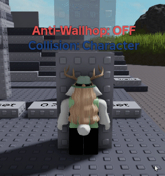 Character wallhopping with the anti-wallhop turned off vs. on