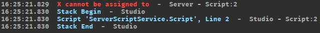 Roblox Studio error message