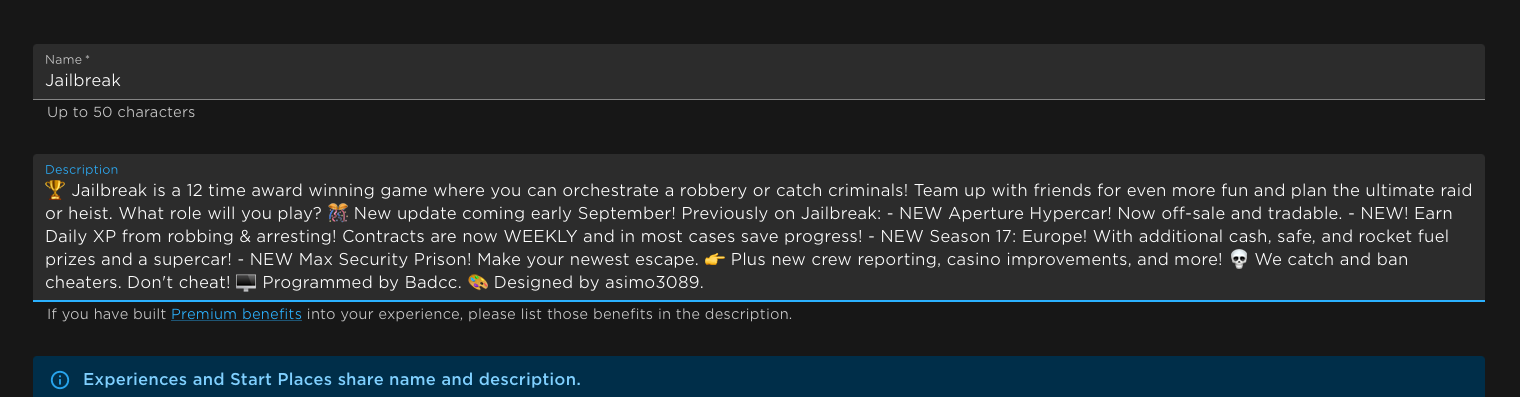 Game Descriptions are losing formatting once published Website Bugs